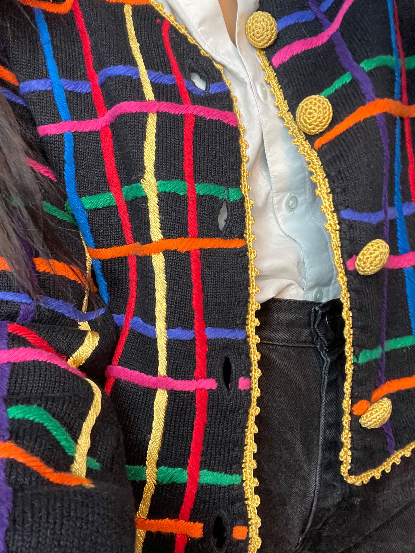 Rare Vintage Rainbow "Ladies Who Lunch" Blazer (S/M)
