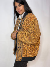 Load image into Gallery viewer, Vintage Silk Leopard Chain Print Dream Bomber (L/XL)
