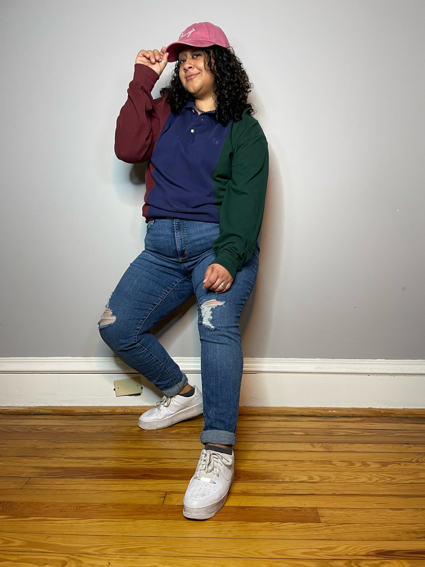 Vtg Broad Stripe Rugby Shirt - Flawed (Men's L)