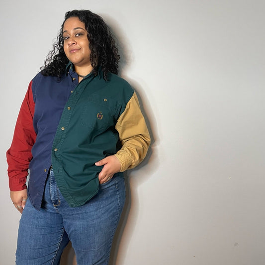 Classic Colorblock Button Down (Men's L)